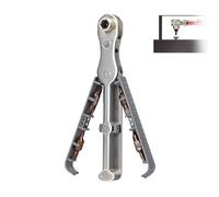 2024 New Bidirectional Ratchet Screwdriver Set, 90 Degree Offset Ratcheting Screwdriver Set, 1/4" Hex Shank Drill Bits Right Angle Screwdriver for Tight Space (Gray)