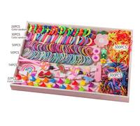 2024 New Colorful Cute Hair Ties Hair Clips Hairband Sets, Soft Scrunchies Hair Ties Elastic Hair Bands Small Rubber Bands Elastic Ponytail Holders for Girls Women (786PcsA)