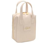 2024 New Eretinputc Makeup Bag Lijiali, Premium Makeup Bag, PU Leather Travel Makeup Bag, Large Capacity Multi Compartment Toiletry Cosmetic Bag for Women and Girls Gifts (White)