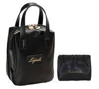 2024 New Eretinputc Makeup Bag Lijiali, Premium Makeup Bag, PU Leather Travel Makeup Bag, Large Capacity Multi Compartment Toiletry Cosmetic Bag for Women and Girls Gifts (Black Mix)