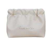 2024 New Eretinputc Makeup Bag, Premium Makeup Bag for Women and Girls, PU Leather Travel Makeup Bag, Large Capacity Toiletry Cosmetic Bag with Divider and Handle (S-White)