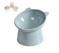2024 New Ergonomic Cat Bowl, 45° Tilted Raised Cat Food Bowls, Whisker Friendly, Anti Vomit Cat Bowls for Indoor Cats and Small Dogs (Gray)