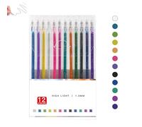 2024 New Glitter Gel Pens, Glitter Gel Pen Set for Coloring Books with Refills, Sparkling Ease Sparkly Colored & Neon Pens - for Kids Adult Coloring Books Drawing (#12)