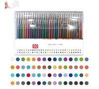 2024 New Glitter Gel Pens, Glitter Gel Pen Set for Coloring Books with Refills, Sparkling Ease Sparkly Colored & Neon Pens - for Kids Adult Coloring Books Drawing (#60)