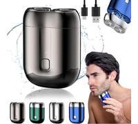 2024 New Upgrade Pocket Shaver USB Mini Shavers for Men, Rechargeable Waterproof Compact Electric Shaver for Home, Car, Travel, USB Rechargeable Mini Portable Electric Razor (Gray)
