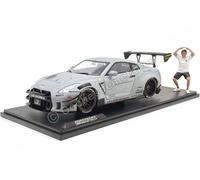 2024 Nissan GT-R (R35) Liberty Walk Body Kit Gris + Figura Kato San Edición Limi