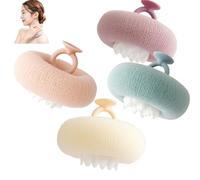 2024 nueva actualización 2 en 1 Bola de baño de girasol, cepillo de limpieza de esponja de baño exfoliante con ventosa, esponjas de ducha para mujeres y hombres (4PCS)