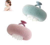2024 nueva actualización 2 en 1 Bola de baño de girasol, cepillo de limpieza de esponja de baño exfoliante con ventosa, esponjas de ducha para mujeres y hombres (2PCS-d)