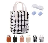 2024 Nueva Bolsa De Maquillaje Premium con Compartimentos, Bolsa De Maquillaje Eretinputc, Neceser De Viaje Multifuncional para Mujer (Plaid-B)