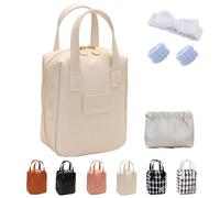 2024 Nueva Bolsa De Maquillaje Premium con Compartimentos, Bolsa De Maquillaje Eretinputc, Neceser De Viaje Multifuncional para Mujer (Beige)