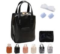 2024 Nueva Bolsa De Maquillaje Premium con Compartimentos, Bolsa De Maquillaje Eretinputc, Neceser De Viaje Multifuncional para Mujer (Black)