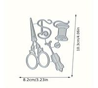 2024 Nuevas Tijeras para Máquina de Coser Cinta Métrica Botones Molde de Corte de Metal Decoración de Tarjetas de Felicitación Pastel de Álbum de Recortes Papel