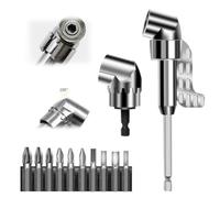 2024 Nuevo adaptador de llave angular de 105°, accesorio de taladro angular, soporte de puntas de cambio rápido, 1/4 pulgadas, cambio rápido, soporte magnético de puntas con vástago hexagonal, broca