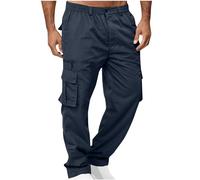 2024 Pantalones Chandal Hombres Pantalones de Trekking con Cremallera Botones Casual Moda Pants Color Sólido Jogging Pantalon clásico Suelto Suelta Fresco Transpirable Ligero