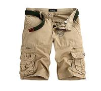 2024 Pantalones Corto Hombres Hombre Verano Shorts Pantalones Cortos de Senderismo Pantalones Cortos de Pantalones de Cinco Puntos Piernas Anchas Pantalones Cortos con Bolsillos Múltiples Shorts