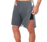 2024 Pantalones Cortos de recuperación de cirugía de Cadera y Rodilla adaptables con Bolsillos para Hombre Verano Color sólido Elástico Botones Aire Libre Deportiva Running Secado rápido Comodidad