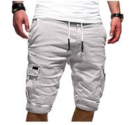 2024 Pantalones Cortos Hombre Verano Moda Casual Trabajo Pantalones Corta Pants Deporte Jogging Pantalon Fitness Chandal Hombre Pantalones de Trekking Playa Deportes al Aire Libre Moda con Bolsillos