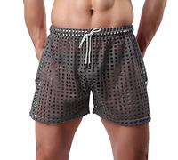 2024 Pantalones Cortos Hombre Verano Sexy Pijama Hueco Suelto Cómodo Deporte Running casa Ligero Basic Jogging Pants Original Cortos Pantalon Shorts Club Fiesta