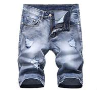 2024 Pantalones Cortos Vaquero Hombre Verano Casual Moda Jeans Trabajo Corta Pantalones Short Roto Deporte Jogging Pantalon Fitness Chandal Hombre Pantalones de Trekking Talla Grande Playa