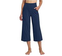 2024 Pantalones Mujer Suelto Deportivos Yoga Mallas Elásticos Pantalones 3/4 Push up Mayas Fitness Gym Color sólido Cintura Alta Cómodo Jogging Pants Chandal Mujer