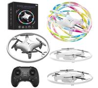2024 Pequeño drone teledirigido cuadricóptero, 360 grados de luz LED flip, vuelo circular de 90 grados, juguete para niños de 8 a 12 años, mini dron