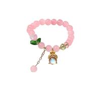 2024 Pulsera de mujer de jade chino de perlas para ella, abuela, abuelo, madre, padre, uso diario, pulsera de cruz para mujer, talla única, Resina, No es una piedra preciosa