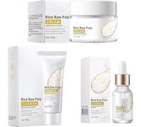 2024 Rice Raw Pulp Face Cream,Crema De Arroz Para Blanquear La Piel,Anti Aging Face Moisturizer Face Cream,White Rice Serum for Face, Deep Moisturizing Nourish Facial Serum (1 Pcs)
