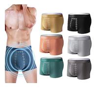 2024 - Ropa interior para hombre, terapia de campo energético, ropa interior de terapia de campo de energía EFT, calzoncillos energéticos de terapia magnética, 6 unidades, X-Large