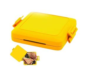 2024 - Sandwichera para microondas, tostadora de queso a la parrilla para microondas, tostadora para microondas, tostadora con correas de silicona ajustables, sin electricidad, inalámbrica (amarillo)