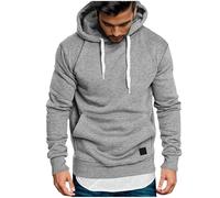 2024 Sudadera con Capucha Hombre Contraste con Bolsillo Otoño Invierno Deporte Outwear Hoodie Pullover Color Sólido Chaqueta con Capucha Abrigo Casual Moda talla grande Comodidad Fiesta running
