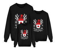 2024 Sudaderas Navideñas Familiares Suéter Familia Invierno Jersey Navideño Familiar Manga Larga Pullover Mujer Hombre Niño Niña Chica Chico Christmas Jumper Blusas Cuello Redondo Tops Talla Grande