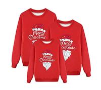 2024 Sudaderas Navideñas Familiares Suéter Familia Invierno Jersey Navideño Familiar Manga Larga Pullover Mujer Hombre Niño Niña Chica Chico Christmas Jumper Blusas Cuello Redondo Tops Talla Grande