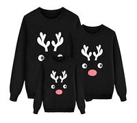 2024 Sudaderas Navideñas Familiares Suéter Familia Invierno Jersey Navideño Familiar Manga Larga Pullover Mujer Hombre Niño Niña Chica Chico Christmas Jumper Blusas Cuello Redondo Tops Talla Grande