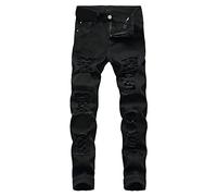 2024 Vaqueros Hombre, Jeans Casuales Moda Rotos Trend Largos Skinny Fitness Retro Vintage