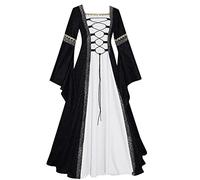 2024 Vestido de gótico Mujer Medievales Halloween Disfraz de Cosplay de con Mangas de Trompeta Disfraz Medieval Vintage corsé Vestido de Noche Palacio Vestido Fiesta de Princesa Princesa Reina