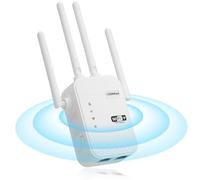 2024 WiFi Extender Signal Booster Repeater for Home Cover Up to 12805 sq.ft Dual Band 5GHz/2.4GHz WiFi Signal Strong Penetrability 100 Devices 4 Modes Antennas 360° Full Coverage with Ethernet Port
