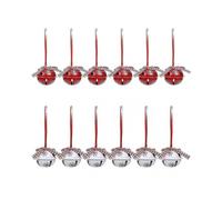 2025 12 pieces Christmas Jingle Bells Christmas Tree Ornaments Snowflakes Party Decoration Supplies