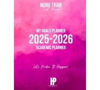 2025-2026 ACADEMIC MTJM Bright Pink Goals Planner- 8" x 10" Week to View Dated Planner/Diary - Set, Track & Achieve Your Goals - Monthly Reflection To ... Goals & Progress, Moon Phase, Notes Section