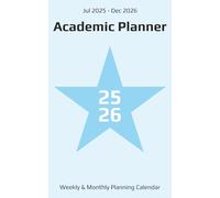 2025-2026 Academic Planner: 18 Months Weekly & Monthly Planning Calendar with Notes | July 2025 - December 2026 | Size 5x8 Inch | Handcrafted Layout | ... Teachers & Professionals | Icy Sky Blue Cover