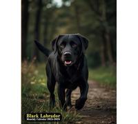2025-2026 Black Labrador Monthly Calendar: Two Years Planner Organizer For Dogs From January to December ,Size 8.5 X 11″ For Office & Home And Holidays