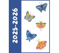 2025-2026 Monthly Organizer: 8.5x11 Large Dated / Two Page Per Month / With Note Section - To Do List - / 18-Month Planner / Personal Organizing Gift / Colorful Cute Butterfly Notebook Cover