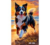 2025-2026 Pocket Calendar: 2-Years Small Monthly Planner, Size 4*6.5 inches | Cover Australian Shepherd |