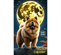 2025-2026 Pocket Calendar: 2-Years Small Monthly Planner, Size 4*6.5 inches | Cover Chow Chow |