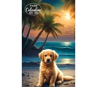 2025-2026 Pocket Calendar: 2-Years Small Monthly Planner, Size 4*6.5 inches | Cover Golden Retriever Puppies |