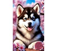 2025-2026 Pocket Calendar: Alaskan Malamute Puppies Cover, 2-Years Small Size 4*6.5 inches For Purse