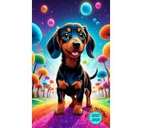 2025-2026 Pocket Calendar: Dachshund Puppies Cover, 2-Years Small Size 4*6.5 inches For Purse