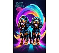 2025-2026 Pocket Calendar: English Cocker Spaniel Puppies Cover, 2-Years Small Size 4*6.5 inches For Purse
