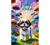 2025-2026 Pocket Calendar: Shih Tzu Puppies Cover, 2-Years Small Size 4*6.5 inches For Purse