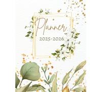 2025-2026 Weekly & Monthly Planner: Large Print Agenda with Goal Setting, Password & Contact Tracker, To-Do Lists, and Elegant Gold Floral Cover | ... Calendar from August 2025 to December 2026