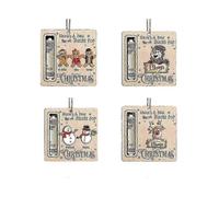 2025 4Pcs Cute Money Holder Christmas Ornament, Here's A Few Bucks for Xmas Tree Wooden Hanging Decoratioin